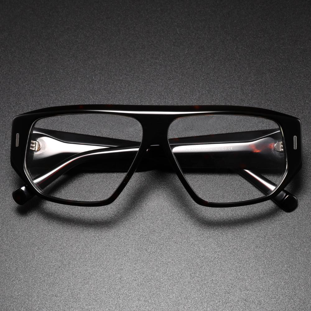 Bai Fen Bai Electronic 3C Men's Luxury Brand Designer Thick Acetate Oversized Frame For Wo Trendy Optical Eyewear Stylish Shield For Lentes De Sol