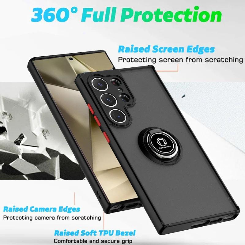 Magnetic Case For Samsung Galaxy S25 S24 S23 S21 S20 Ultra FE Ring Holder Funda For Samsung S24 S22 Note 10 Plus 20 Ultra Cover