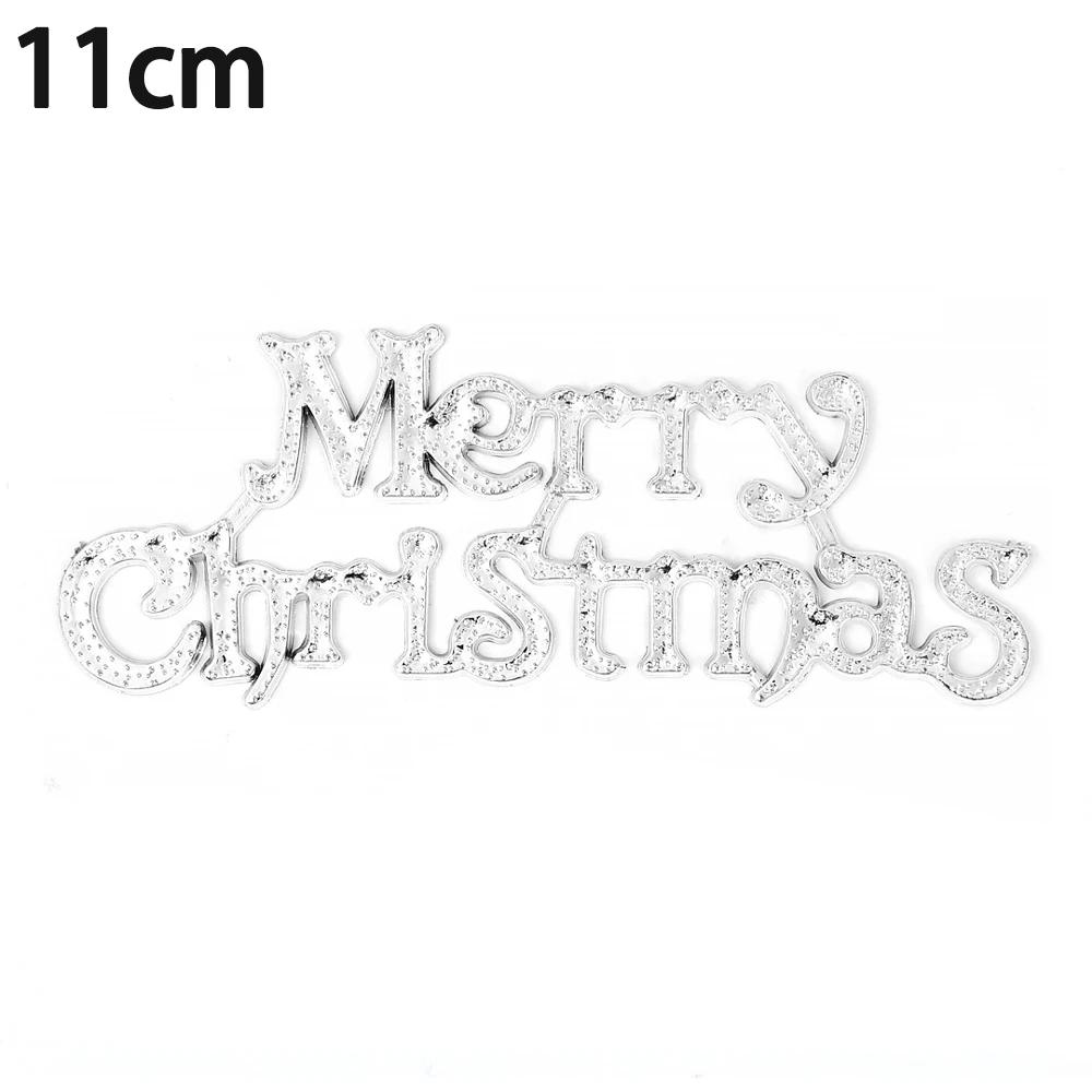 

Merry Christmas Letter Hanging Sign Xmas Tree Hanging Pendant Gold Silver Alphabet Door Window Ornaments New Year Decorations 1pc