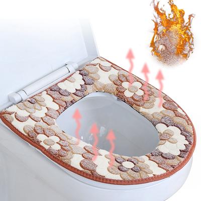 Universal-WC-Sitzbezug Zellstoffauslass Toilettenmatte Winter Korallenvlies WC-Kissen Closestool Toilettenmatte Deckelbezug Badezimmerzubehör