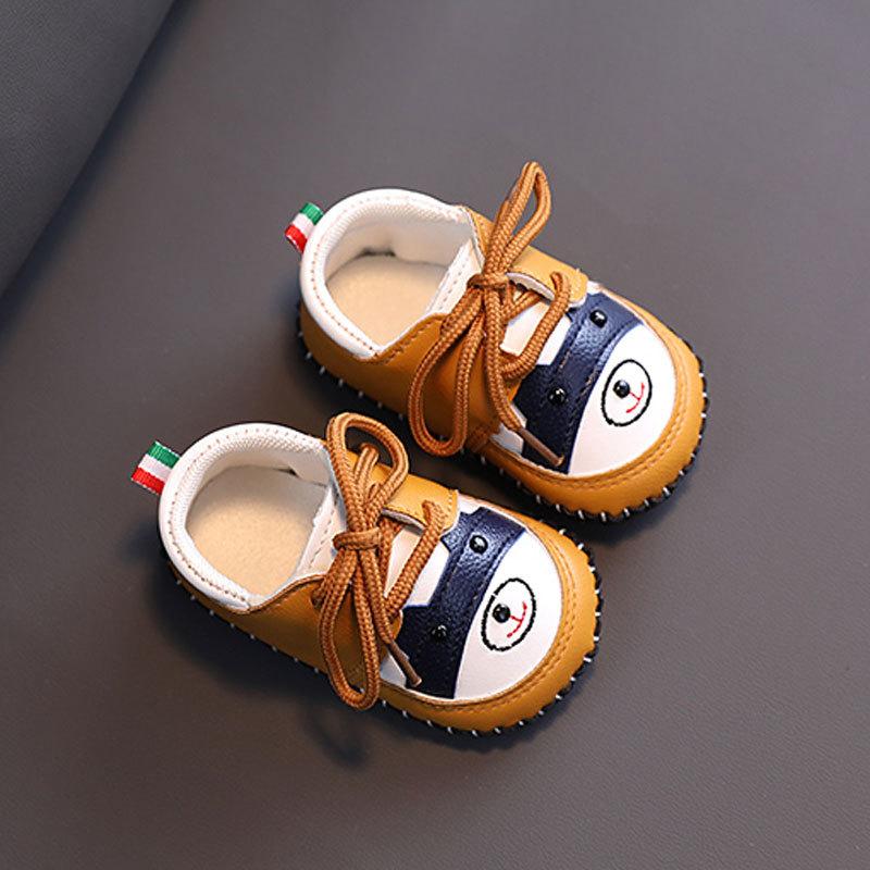 

Spring New Baby Girl Toddler Shoes 0-1 Year Old Boy Infant Front Shoes Soft Sole Newborn Single Shoes 18 коричневий