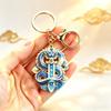 Enamel Luxury Keychain High-End Metal Pendant Bag Charm Blessing Charm