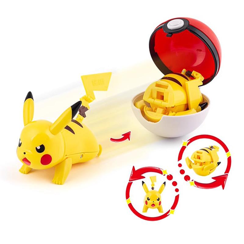 18 Style Pokemon Figures Playthings Elf Monsters Ball Figure Pikachu Gengar Pokeball Dragonite Snorlax Pokeball Action Figures Gift