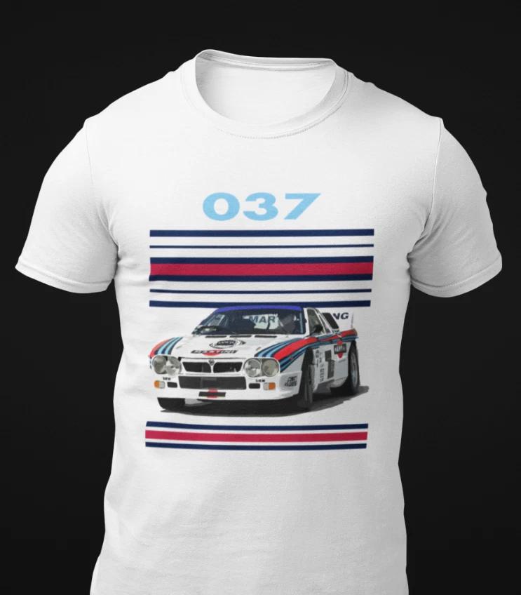 

1982 037 Rallye EVO 2 Corsa Group B Race Car Short-Sleeve Unisex 100% Cotton T-shirt Mens Tees Top L