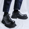 Big Head Derby Shoes Platform Casual Leather Shoes Commuter Trendy Men Mickey Shoes New Retro Small Leather Shoes 66689-R