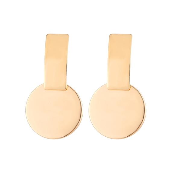Hot Selling Vintage Earrings Women Big Gold Color Geometric Statement Metal Drop Earrings Jewelry Accessories