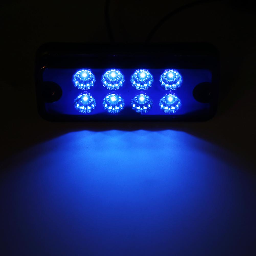 6pcs 8 LED Clearance Side Marker Light Indicator Lamp Truck Trailer Lorry Yellow