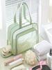 1 Pvc Waterproof Storage Bag Portable Large-Capacity Toiletry Bag with Shoe Compartment and Zipper Flap Pocket Pants for Gym