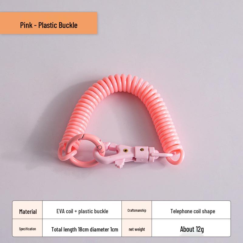 Spring Buckle Keychain Cord – Anti-Lost Outdoor Strap with Bag Holder