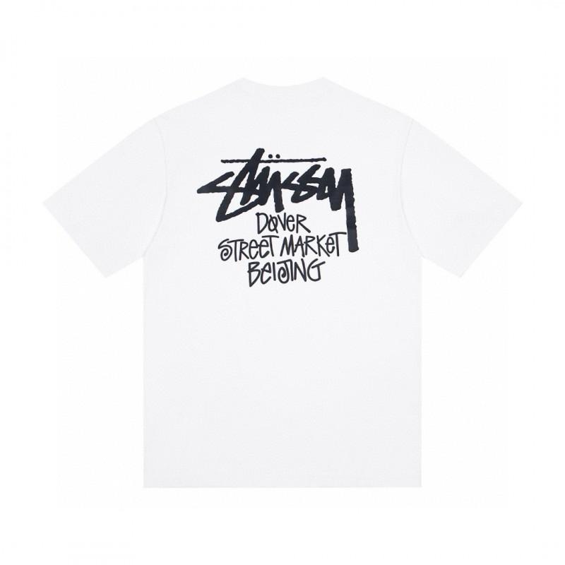 Stussy Short Sleeve T-Shirt Teens Loose Fit 270g Cotton Round Neck Casual Wear