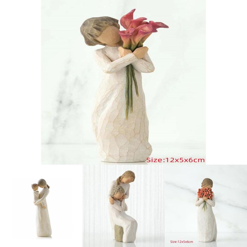Handmade Imitation Wood Carving Resin Crafts Home Decoration Gift For Couples
