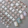 Yousheng Nail Adhesive Stickers Lovely DIY Paper Roses and Rabbits Nail Decals for Women