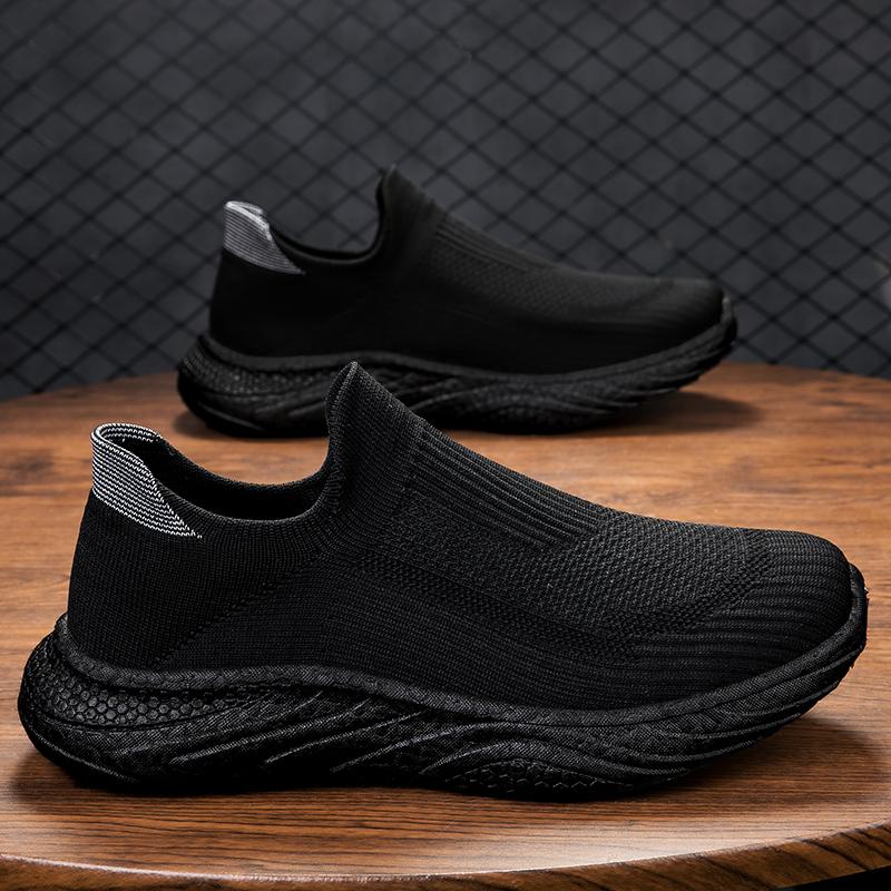 Fashion Men's Shoes Summer Fashion Soft Sole Mesh Comfortable Breathable Wedge Heels Comfortable Lightweight Flat Slippers Sneaker Men a