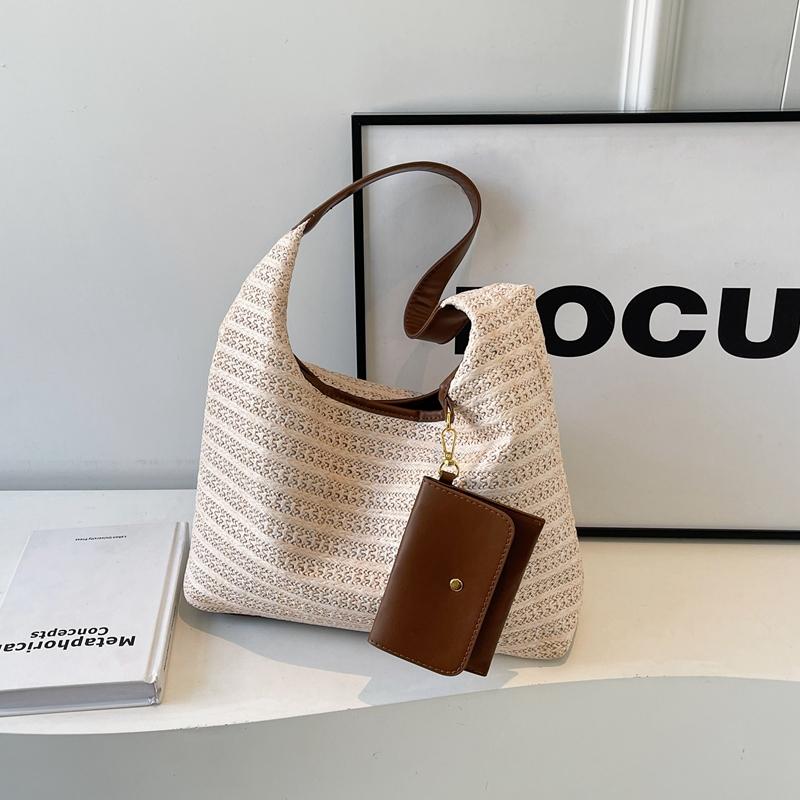 Boutique Woven Women's Bag Single Shoulder Handheld Tote Package High Quality Hot Selling Large Capacity