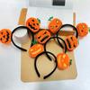 Yellow Plush Hairband Hair Hoop Skull  Headband Funny Halloween Pumpkin Headband  Men