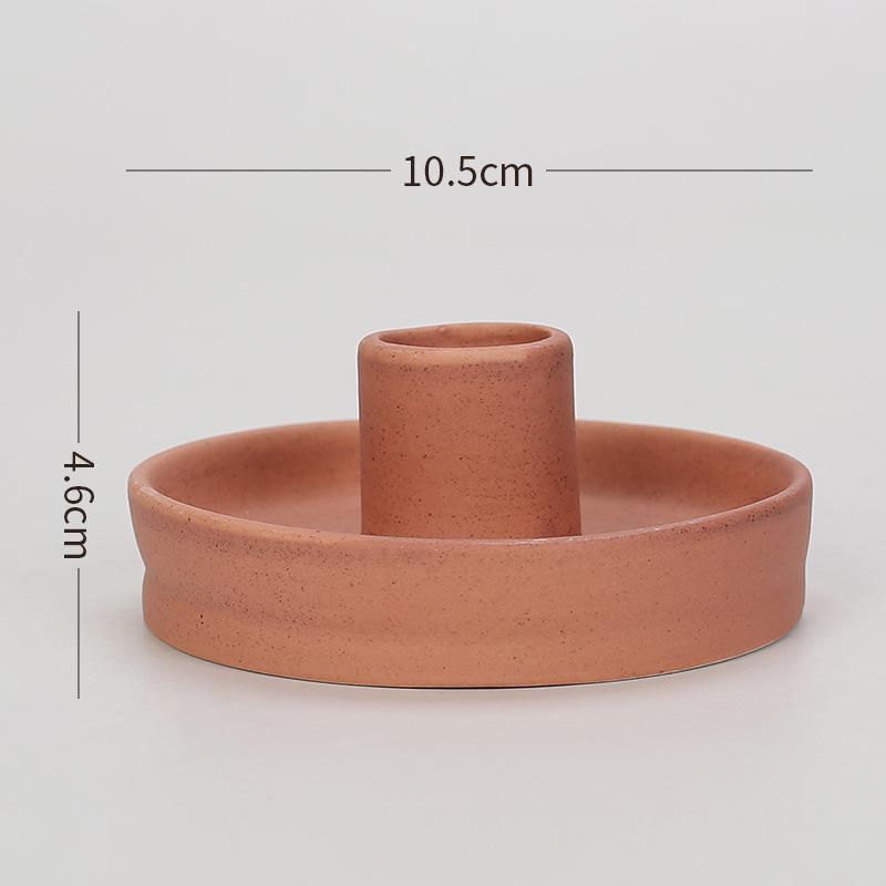Nordic Ceramic Aroma Candle Holder Jewelry Dish - Unglazed Home Decor Ornament