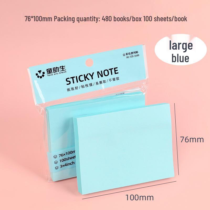 Colorful Sticky Notes: Strong Adhesive Tearable Memo Pads for Office & School