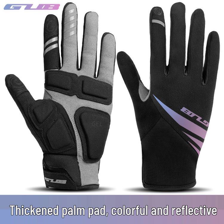 GUB 2125 Unisex Touchscreen Cycling Gloves, Fleece-Lined for Spring, Autumn, Winter M чёрный