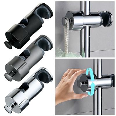 Round Pipe Shower Head Holder Rotatable Replacement Sprayer Fixed Base Adjustable Riser Rail Bracket Hardware Bath Accessories