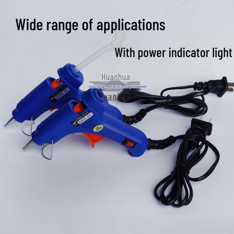 DIY Hot Melt Glue Gun with Switch and 5 Transparent Glue Sticks, 20W Silicone Strips. In Stock.