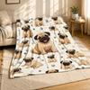 Pug Puppy Coral Fleece Blanket