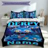 Ensemble 3 pièces Chasseurs de Démons Kpop Nom Personnalisé, Comprend 1 Housse de Couette et 2 Taies d'Oreiller, Décoration de Chambre pour Toutes les Saisons