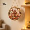 Christmas Tree Hanging Accessories Rhinestone Painting Suncatcher Kit, Round DIY Decor Indoor Outdoor Festive for Home, Craft Pendant Holiday