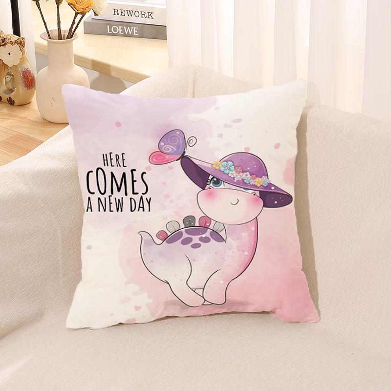 Cute Animal Pillowcase  for Sofa Car Square Cushion Suite Room Anime   Body Cover