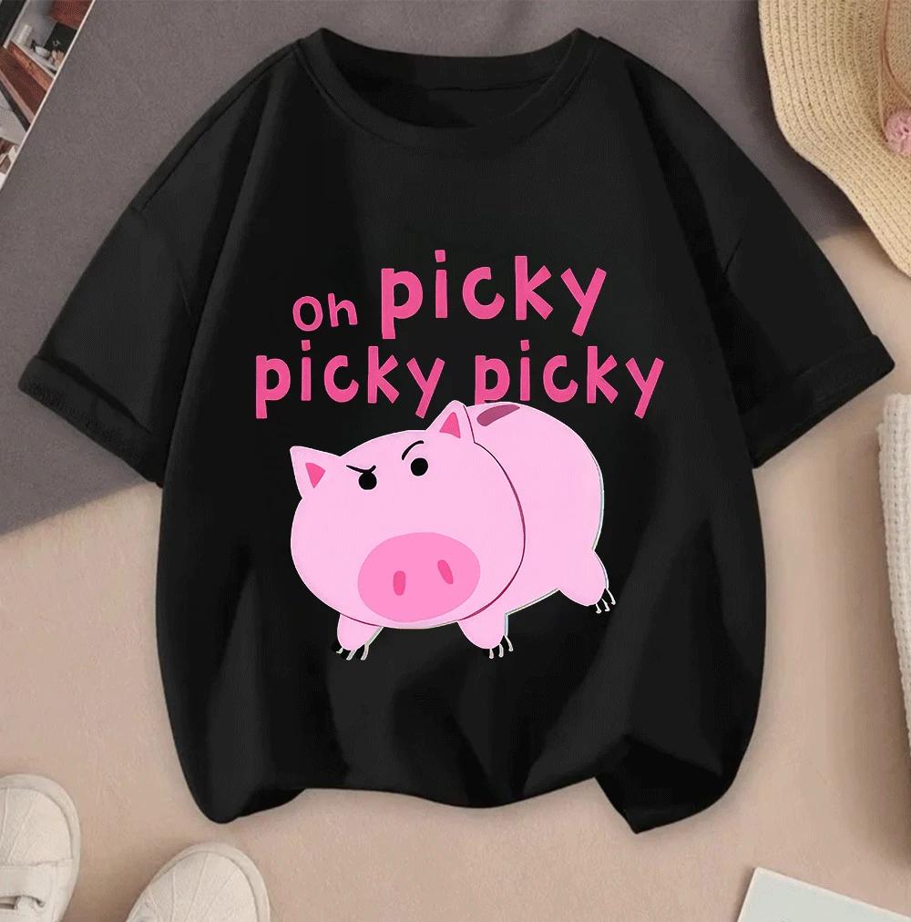 2026 Toy Story Cartoon Hot Sale 2D Print Casual Summer Short Sleeve Tops For Teenagers Boys Girls