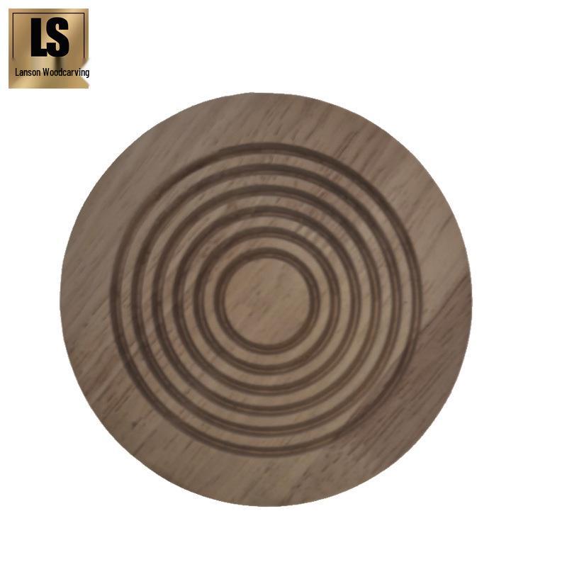 European Style Dongyang Wood Carving Round Coaster and Jewelry Display Stand