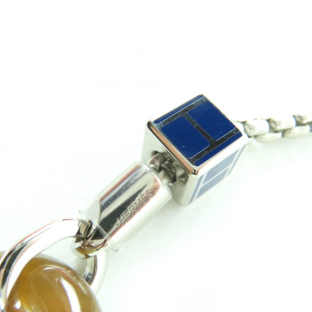 Pristine HERMES Necklace Meli Melo H logo Pendant Silver blue Women Used