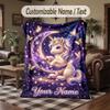 Einhorn-Thema Decke mit individuellem Namen und Text Personalisierte Decke Weiche Gemütliche Decke für Zuhause Sofa Bett