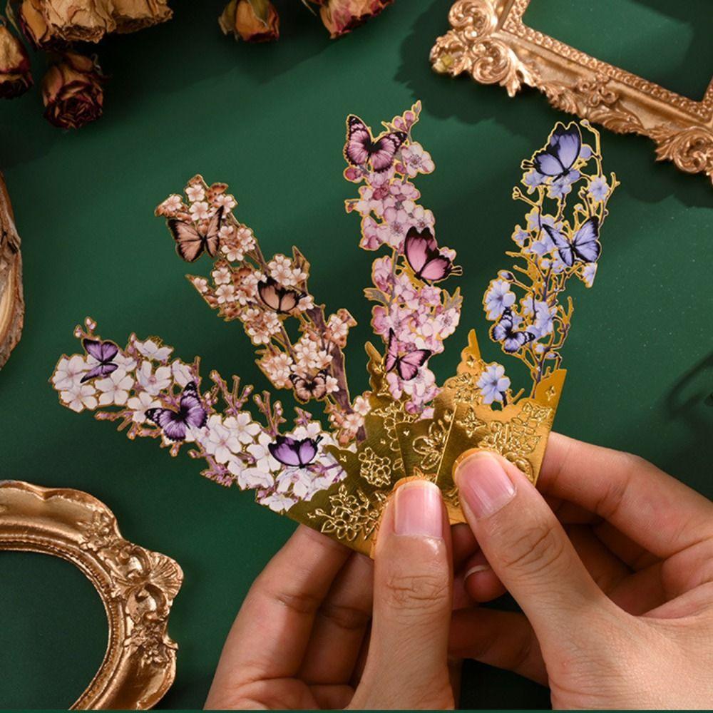 2Pcs Bronzing Painting Metal Bookmark Vintage Design Reading Bookmark  School Supplies