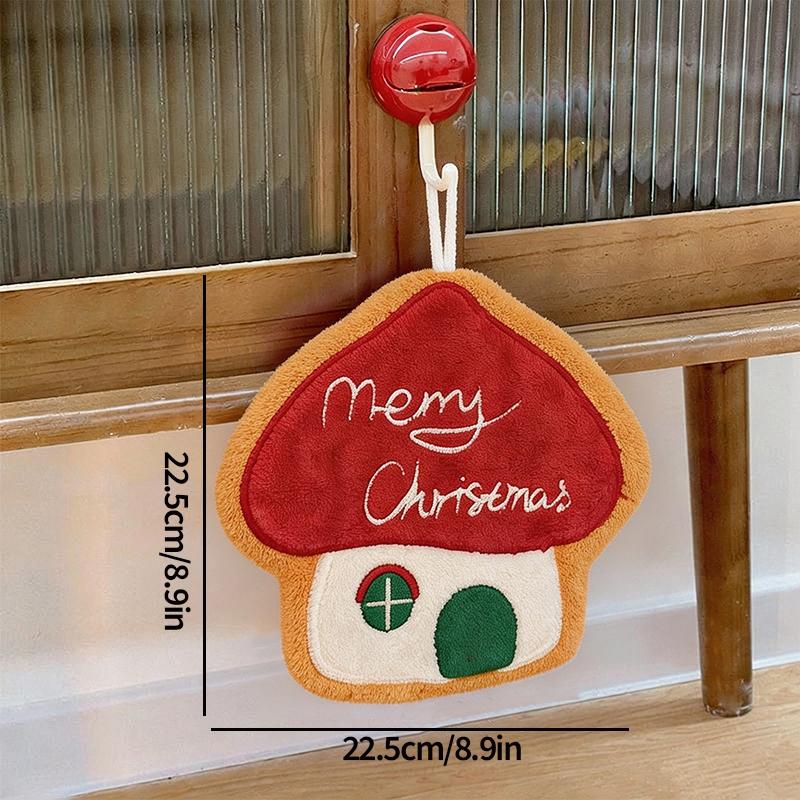 Christmas Towels Absorbent Santa Claus Christmas Tree Snow Man Hand Towel Kitchen Handkerchief Wipe Cloth Christmas GIfts Towels