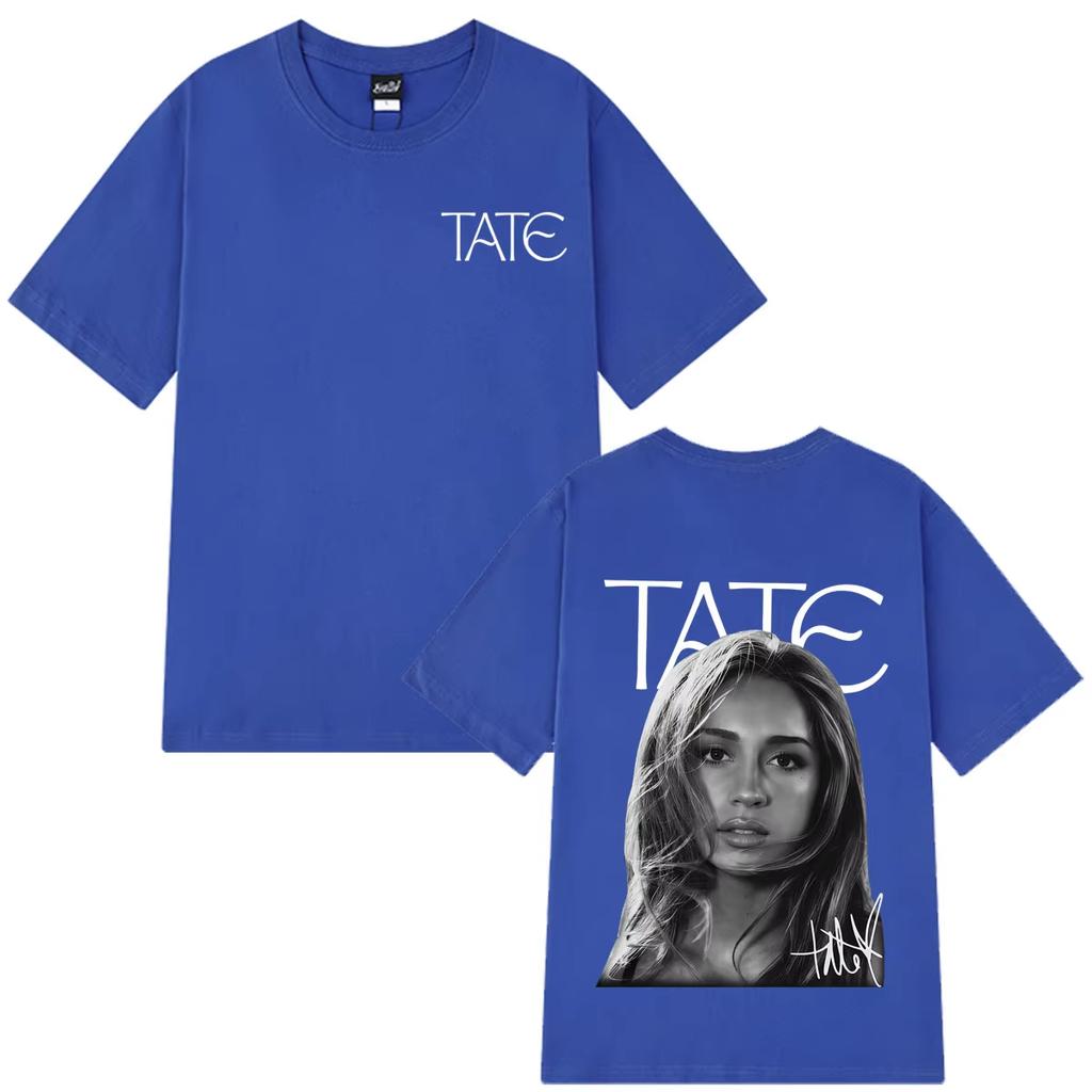 Sängerin Tate McRae Tour 2026 Print T-Shirt Herren Damen Ästhetischer Trend T-Shirt Unisex Vintage Hip Hop Streetwear T-Shirt Y2K Gothic Baumwolle Übergroße T-Shirts