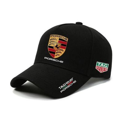 Car Emblem Baseball Cap Outdoor Casual Hat Hip Hop Sun Hat For Porsche Cayenne Panamera Macan Boxster Cayman 718 911 Sticker