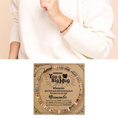 Handgefertigtes Verstellbares Armband mit Einzigartigen Designs und Segenskarte Tragbar für Geburtstagsgeschenke In Verschiedenen Farben