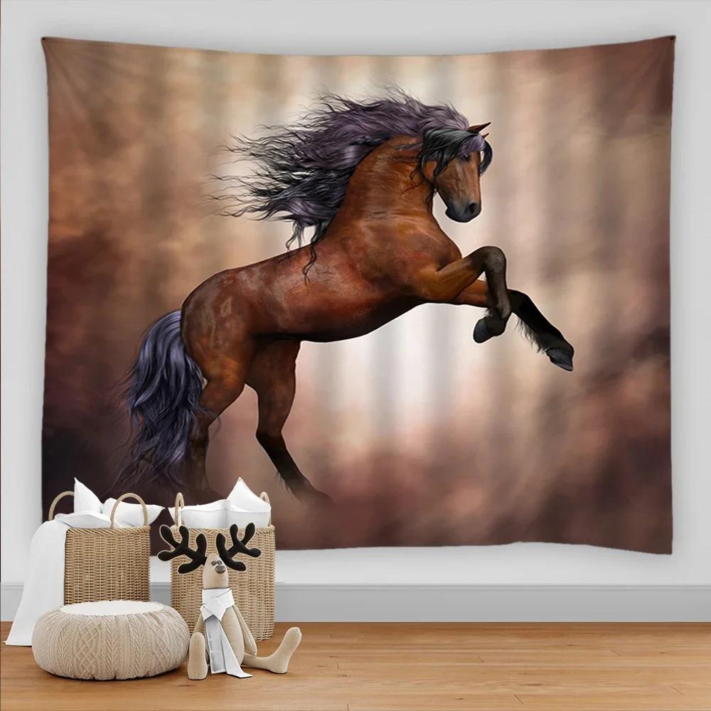 Running Horse Decorative Tapestry Home Wall Decor Living Room Office Tapestry