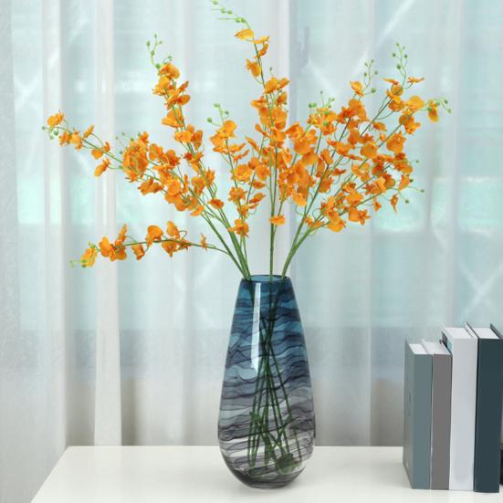 Artificial Phalaenopsis Flower Real Touch Faux Butterfly Orchid Branch for Tall Vase Wedding Home Office Party Hotel Decoration