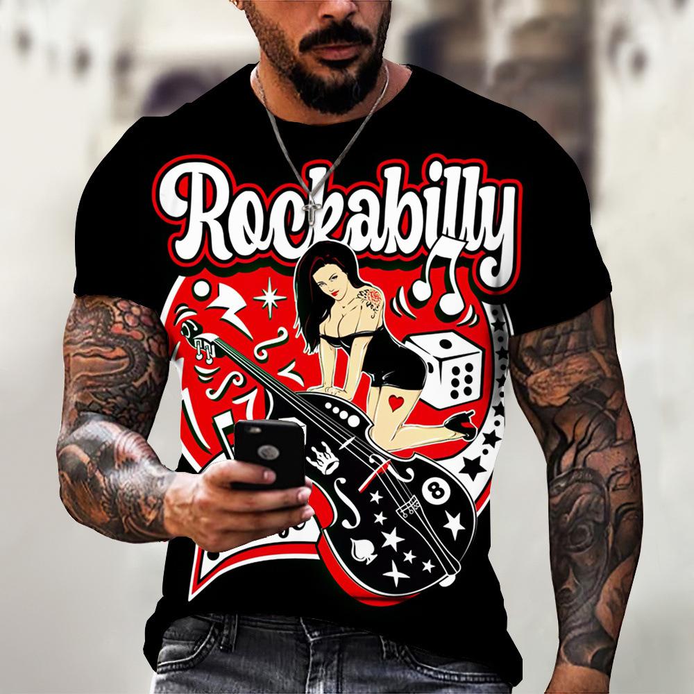 Nuova T-shirt Estiva da Uomo Moda Hip Hop Stampa Bandiera con Lettere 3D Scollo a O Manica Corta T-shirt Casual T-shirt Larga Abbigliamento Uomo S-5xl