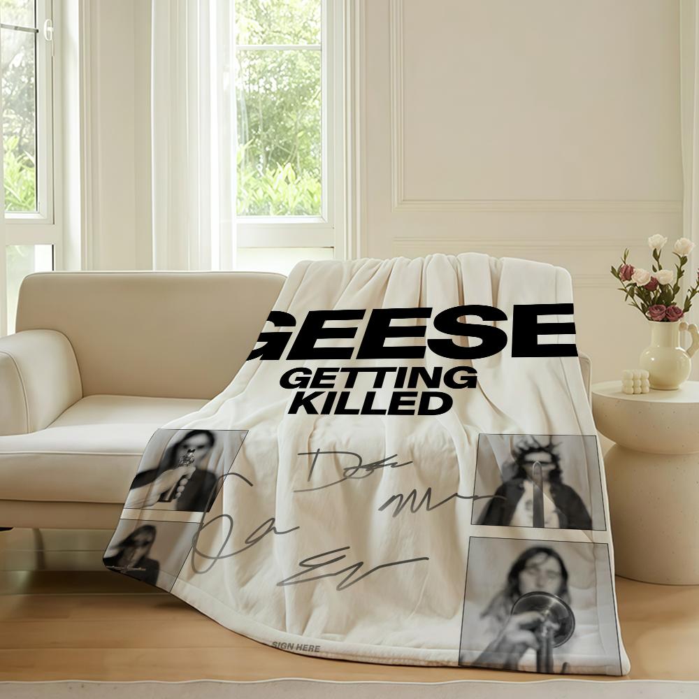 

Rock band Geese Getting Killed Blanket For Sofa Office Bed Plane Travel Sleep Read Relax Camping Soft And Warm 75x90cm