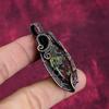 Dragon Bloodstone Gemstone Pendant Copper Wire Wrapped Jewelry Handmade Pendant
