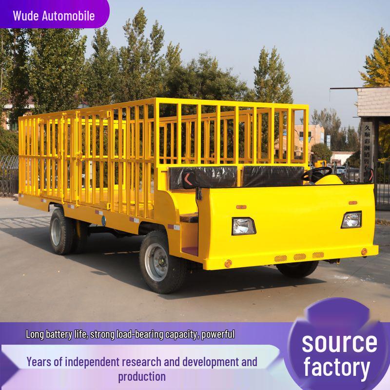 Electric Four-Wheel Flatbed Cargo Hauler Truck