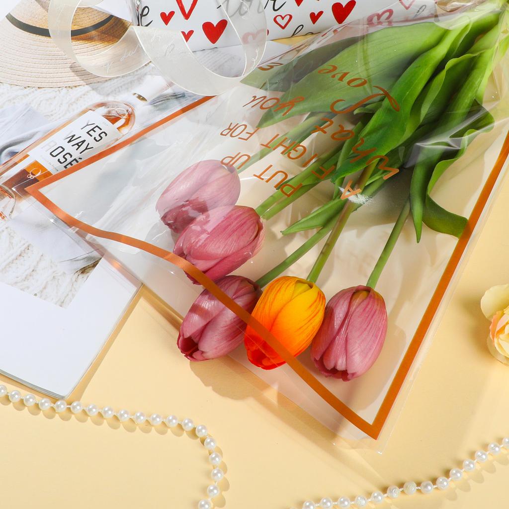 Valentine's Day Flower Packaging Valentine's Day-themed Shopping Malls Transparent Flower Packaging Transparent For Flower Event