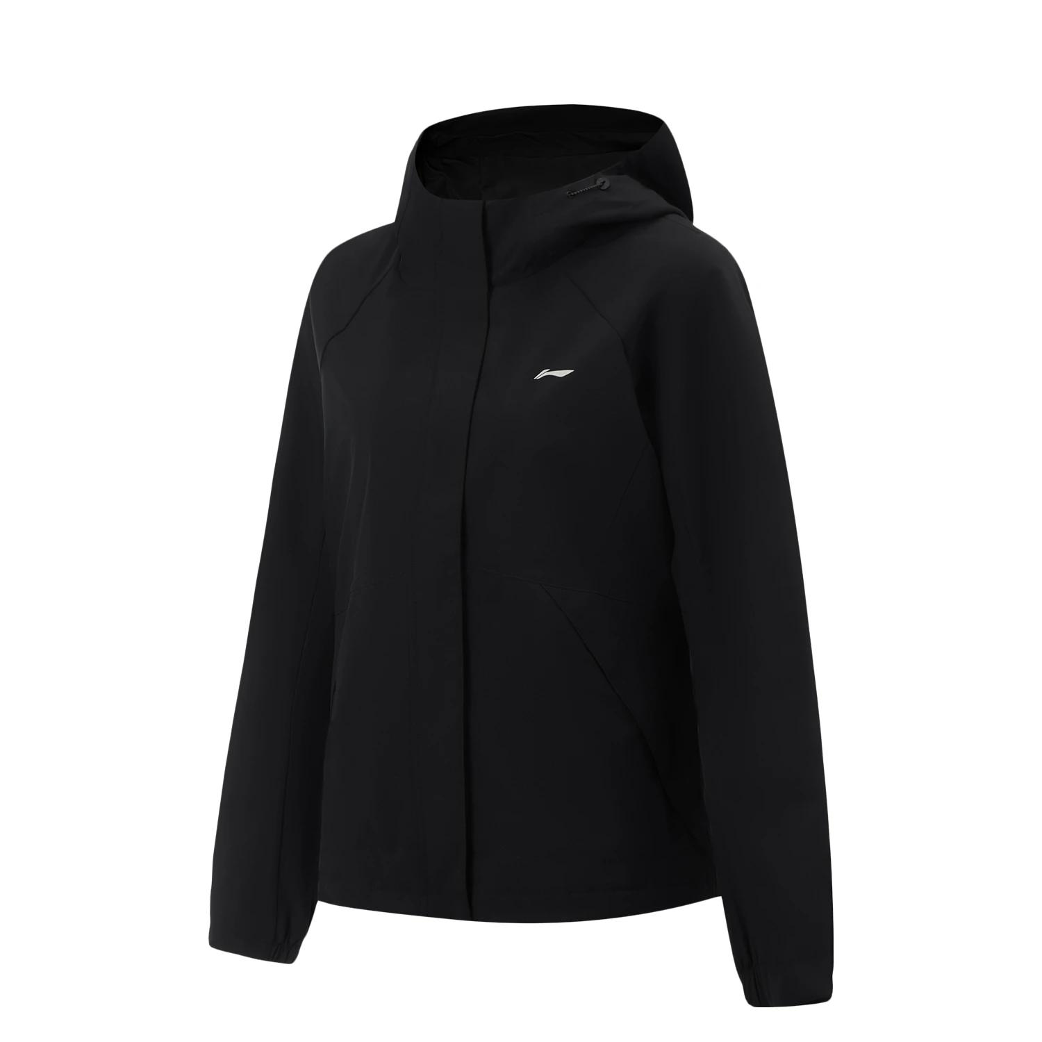 

Li Ning Минималистичная Модная Спортивная Ветровка с Капюшоном на Молнии Женская Верхняя Одежда AFDVD18-4 S