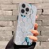 2026 Luxury Honeycomb Cube Cyberpunk For iPhone Case 16 15 14 13 12 11 Pro XR XS Max 7 8 Plus Phone Shockproof Soft  Cover