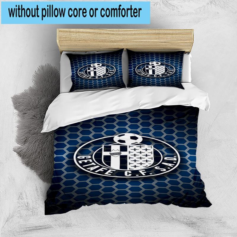 3PCS Getafe Football Crest Bedding Set,Including 1pc Duvet Cover And 2pcs Pillowcases Perfect for Bedroom, Dormitory, Fan Christmas gift