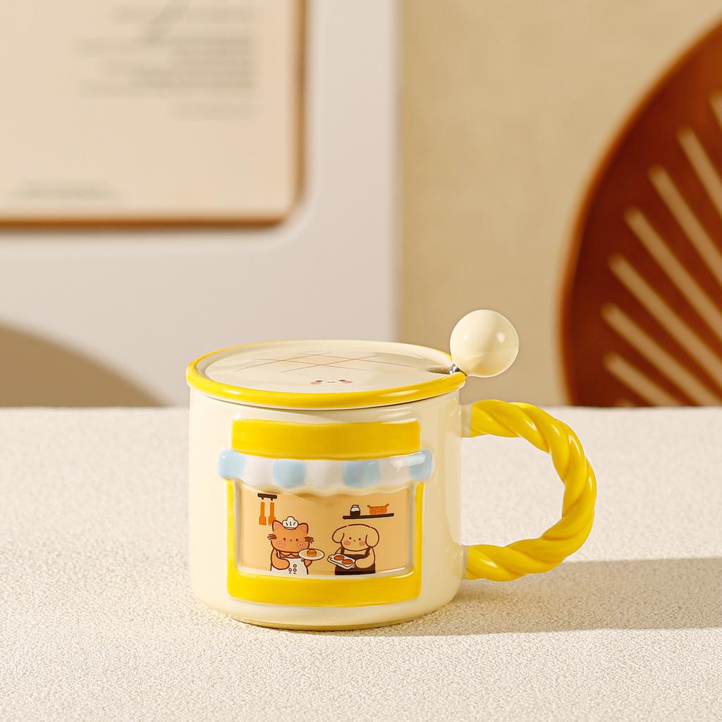 Creative Personalized Gift Box Set Ceramic Mug Office Gift Cup Coffee Cup Water Cup Couple Breakfast Cup