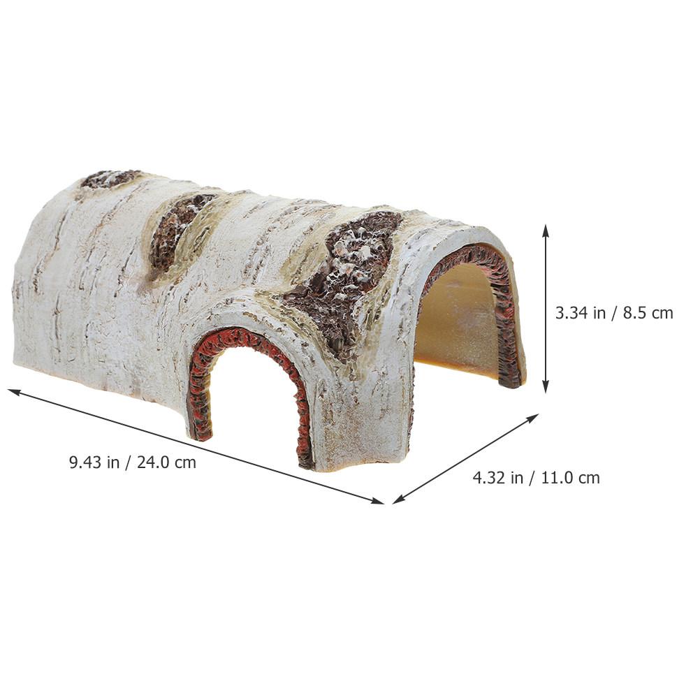 Resin Simulation Tree Trunk Aquarium Decor for Fish Tank Reptile Hideout Natural Landscape Stump Wear-Resistant Desktop Tank