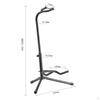 Guitar Stand Floor, Ukulele with Neck Holder Iron Bass Tripod Adjustable 23.62-27.56inch,